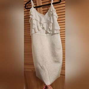 Elegant Cream Textured Skirt